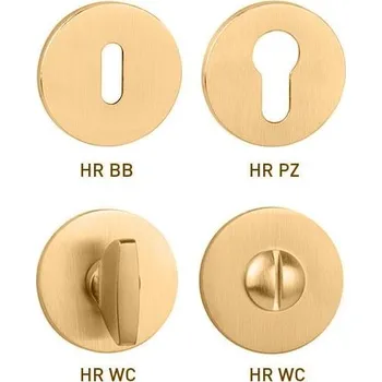 Dveřní kování TI - ROZETA - R 5S rozety PZ OLS - Mosaz broušená (158)