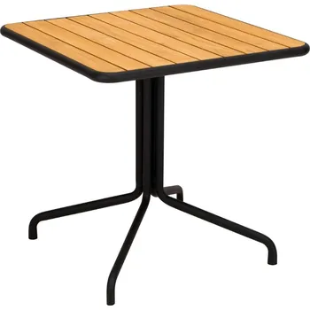Zahradní stůl Černý teakový zahradní stůl No.101 Mindo 74,7 x 74,7 cm