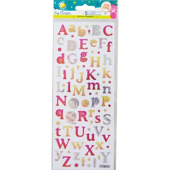 samolepka WEST DESIGN Samolepky třpytivé - Zdobená abeceda