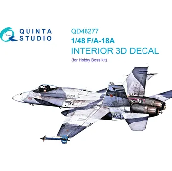 Plastikový model Quinta studio 1/48 F/A-18A 3D-Print & col. Interior (HOBBYB)