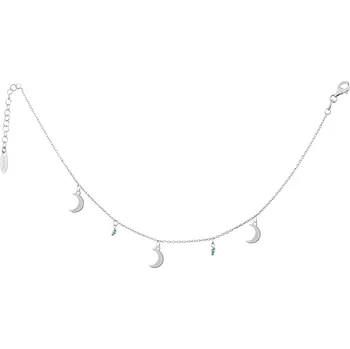 Řetízek Stříbrný řetízek na kotník s broušeným sklem - měsíce - AP534-8132