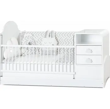 Dětská postel Rostoucí postýlka se šuplíkem Celeste - bílá