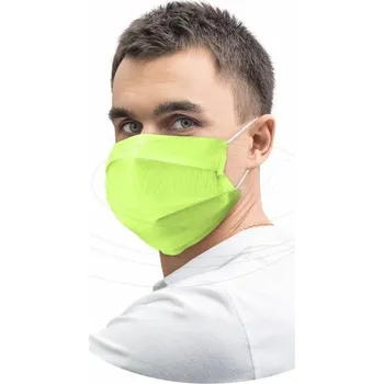 rouška Ochranné roušky 18 x 9,5 cm, žlutozelené, 20 ks