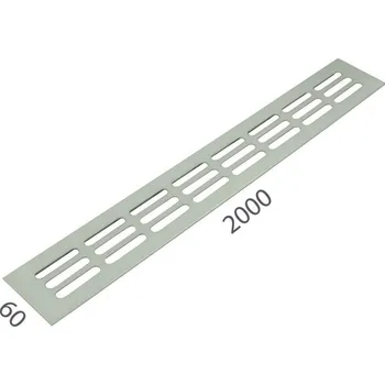 Větrací mřížka SRL - ALFA větrací mřížka šířka 60 x 2000 mm 60 mm, 2000 mm F9 - Nerez elox