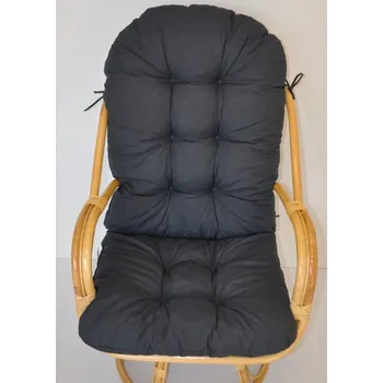 Podsedák Axin Trading s.r.o. Polstr na křeslo Havai látka tmavě šedý melír