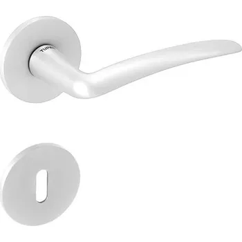 Dveřní kování TI - NOEMI - R 228 5S klika/klika, bez spodní rozety WS - Bílá matná (152)