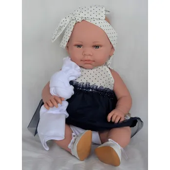 Panenka Realistické miminko - holčička Marina v elegantních šatech s tylovou sukní od firmy Lamagik (Realistická miminka ze Španělska)
