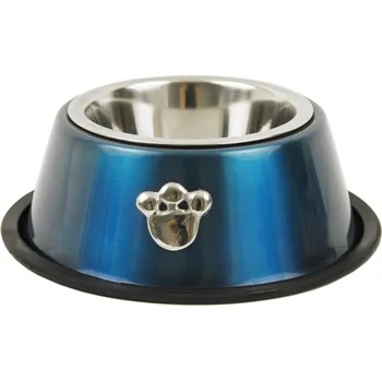 Miska pro psa Akinu Nerez miska pro psa modrá s tlapkou 450 ml
