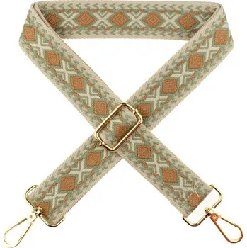 Popruh k tašce v béžové barvě s ozdobným vzorem 710R-3707