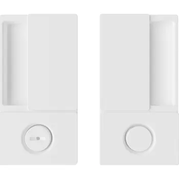 Dveřní kování AGB - MUŠLE WAVE na posuvné dveře WC WC klíč WS - Bílá matná