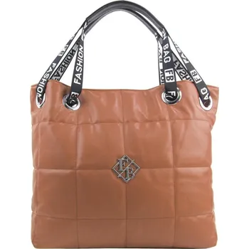 Kabelka Fashion &amp; CO Velká dámská kabelka přes rameno v prošívaném designu hnědá