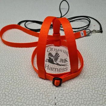 Postroj pro psa Postroj pro papoušky JMK vel.L,XL jednobarevné - Barva: Červená, Velikost: L