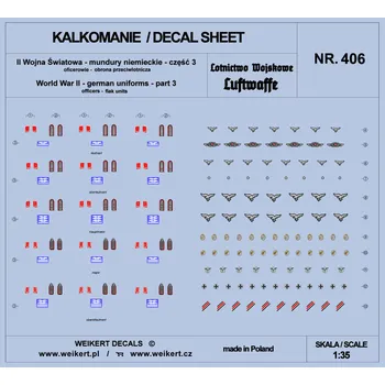 Plastikový model Weikert decals 1/35 German Uniforms WWII - Flak Units, part 3