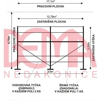 Lešení Comipont Kostka lešení 17,1 m² NOVÁ