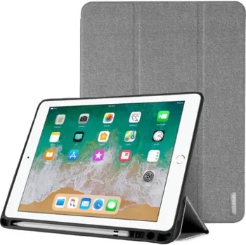 Pouzdro na mobilní telefon DUX DUCIS Domo pouzdro s prostorem na Apple Pencil a funkcí uspání pro iPad 9,7" (2017/2018) - šedé