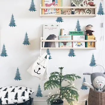 Samolepící dekorace Funlife Dětské nálepky do pokojíčku borovice 12 x 7 cm