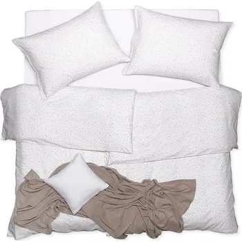 Povlečení SCANquilt povlečení KLASIK chmýří bílošedá 140 x 200/70 x 90 cm