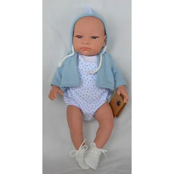Panenka Realistické miminko - chlapeček - Menší John s kohoutem od firmy Lamagik (španělské miminko 39 cm)