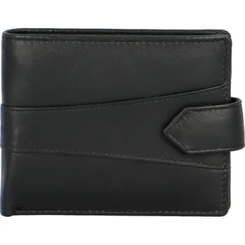 Peněženka Pánská kožená peněženka černá hladká - Tomas Inrogo černá