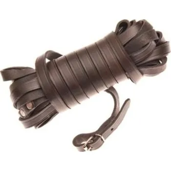 Obojek pro psa Zubíček Barvářský řemen kožený, hnědý,šíře 14 mm, ukončení přezkou Délka: 8 m