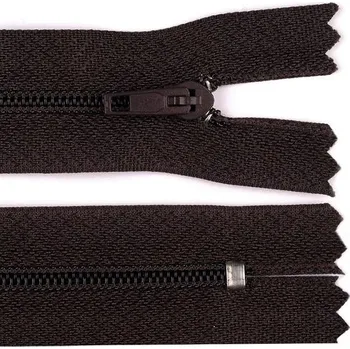 Zip L2-027-20 Spirálový zip 3 mm, pinlock - Hnědá -: 25 cm