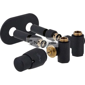 Radiátor Hydronix Set radiátorový středový Integra K Pex-Al-Pex 16 x 2 mm, levý, termostatická hlavice Prestige, s krytkami, grafit, Int05PXS