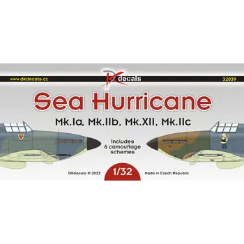 Plastikový model DK decals 1/32 Sea Hurricane Mk.Ia, Mk.IIb, Mk.IIc, Mk.XII