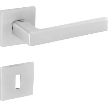 Dveřní kování TI - SONIA - HR 3095Q 5S rozety WC, klika/klika WS - Bílá matná (152)