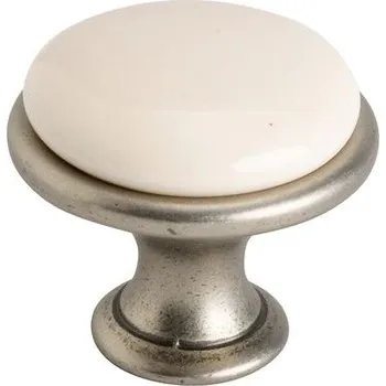 Nábytkové kování Gamet SIMON nikl patina/porcelán 29 mm