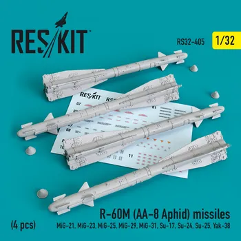 Plastikový model Reskit 1/32 R-60? (AA-8 Aphid) missiles (4 pcs.)