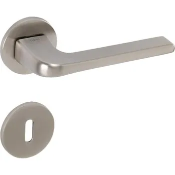 Dveřní kování TI - DARA - R 4007 5S klika/klika, bez spodní rozety ONS PVD - Nikl broušený PVD (163)