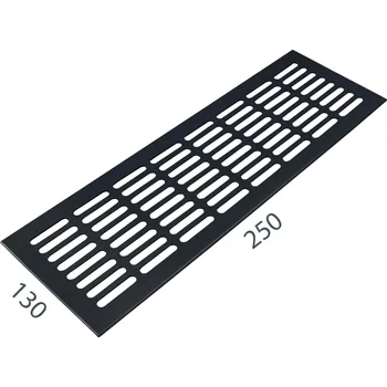 Větrací mřížka SRL - ALFA větrací mřížka šířka 130 x 250 mm 130 mm, 250 mm F8 - Černý elox
