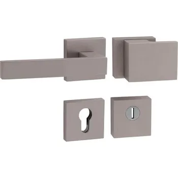 Dveřní kování TI - CUBO / SQUARE - HR 3230/2275 rozety PZ PLUS, madlo/klika levá NP - Nikl perla (142)