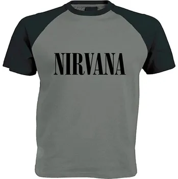 šedo černé triko Nirvana