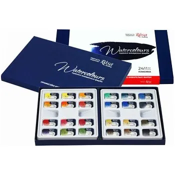 Výtvárné potřeby Sada akvarelových barev Rosa 24ks v papírovém obalu (Sada akvarelových barev Rosa 24ks v papírovém obalu)