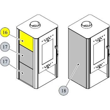 Krbová kamna HAAS+SOHN Obklad horní béžový pro kamna MANTOVA