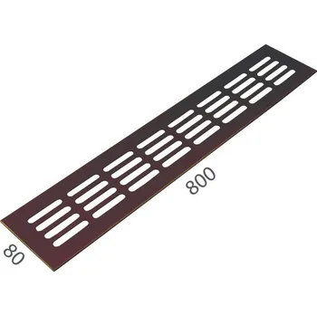 Větrací mřížka SRL - ALFA větrací mřížka šířka 80 x 800 mm 80 mm, 800 mm F4 - Bronz elox