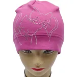 RDX 0517 Dívčí čepice KOČKY kamínky Barva: růžová, Velikost: 4 (3-5 let)