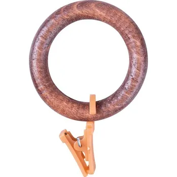 Uchycení záclony a závěsu Sada kroužků na záclony se žabkami v dekoru olše 20+20 ks