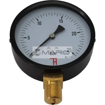 Thermis Manometr standardní 312 spodní ø100 mm, bar 0-25, M20x1,5, 31225barM20