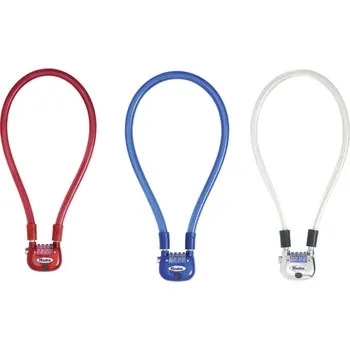 Zámek na kolo MasterLock Zámek PENDLER 60cm x 12mm svítící nastavitelná kombinace, vinylový potah, červený