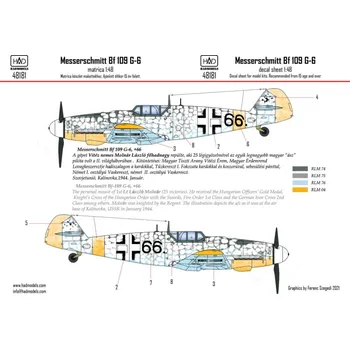 Plastikový model HAD models 1/48 Decal Messerschmit Bf 109G-6