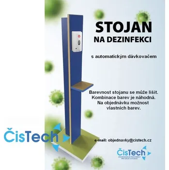 Dezinfekce Stojan na dezinfekci s dávkovačem
