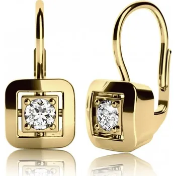 Šperk Couple, Delia – náušnice ve žlutém zlatě se zirkony, 585-68-3-0595.0Z00.0.00.001.08