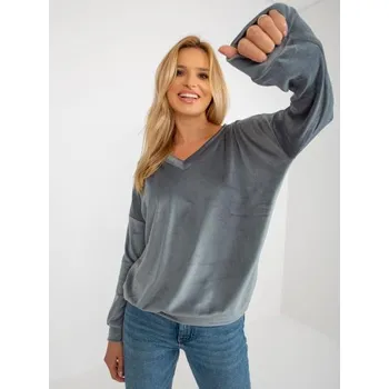 Dámská mikina Dámská mikina s výstřihem do V bez kapuce DIMA modrá