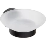 SAPHO X-ROUND BLACK mýdlenka, mléčné sklo, černá mat