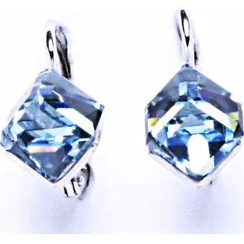 Náušnice Stříbrné náušnice Swarovski akvamarine - NK1230 (Stříbrné náušnice se Swarovski krystalem)