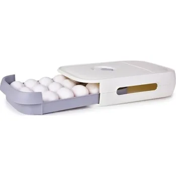 Úložný box na vajíčka VEJCOPÁD, až na 18 ks vajec, bílý