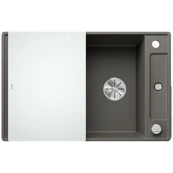 Granitový dřez Blanco AXIA III 45 S-F InFino silgranit šedá vulkán dřez vpravo s excentrem přísluš. sklo - 527220 + ZÁRUKA 3 ROKY ZDARMA