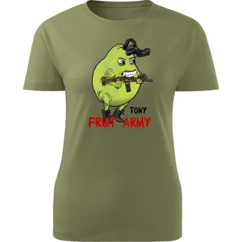 Dámské tričko Dámské tričko Tony - Fruit army - olivová